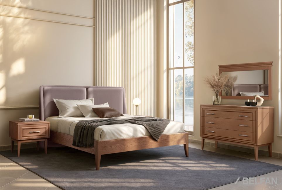 Кровать "Сакраменто" (мягкое изголовье) массив дуба 3