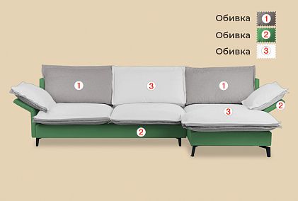 "Grand" диван с оттоманкой XL