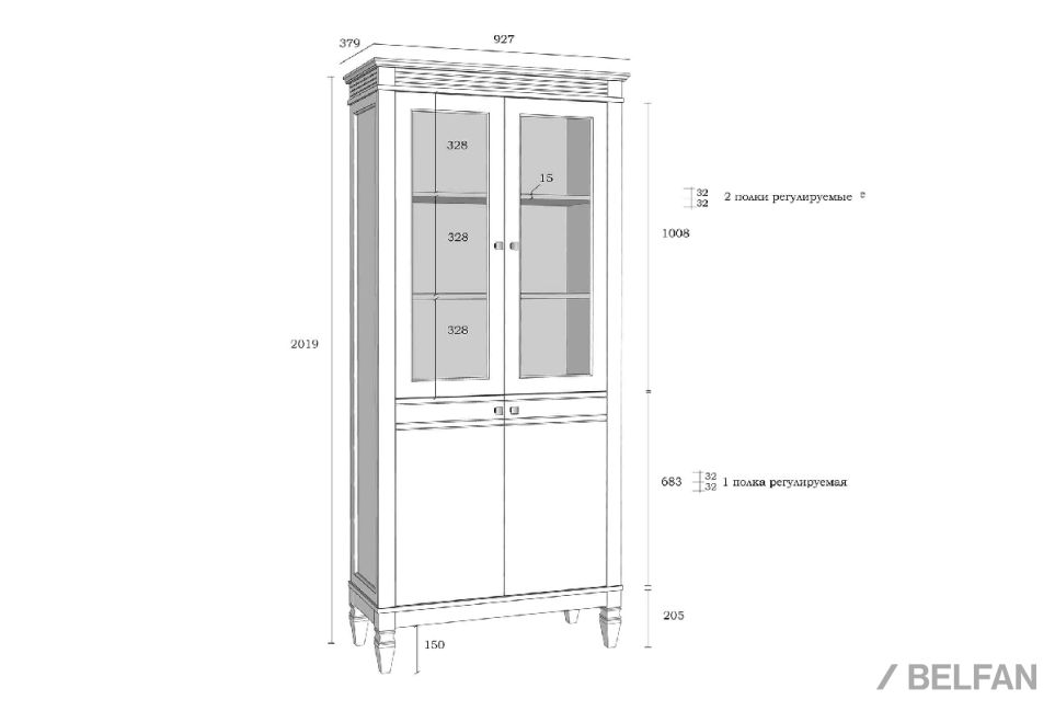 Стеллаж "Ольса" 202/200 массив сосны 4