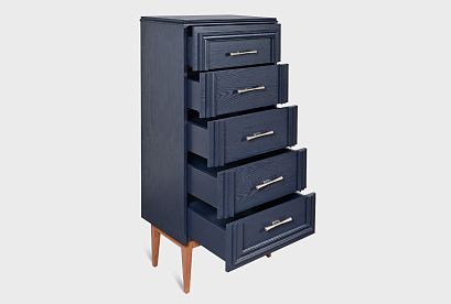 Комод "Сакраменто" 5 (высокий); *А-016.105; сумеречный, орех