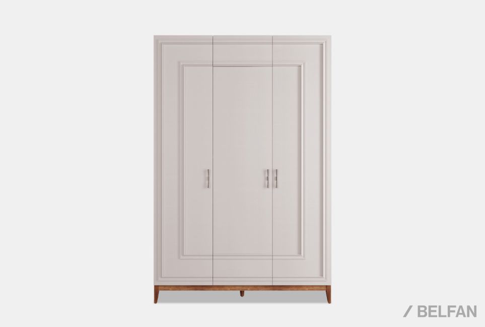 Шкаф 3-х дверный "Сакраменто" (с декором) массив и шпон дуба, МДФ 2