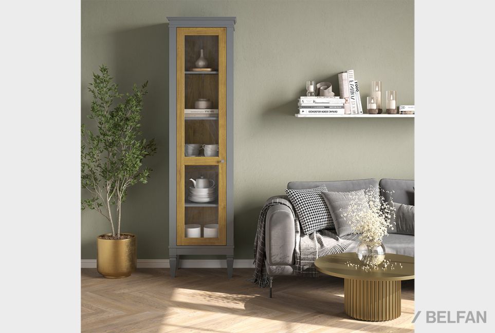 Витрина "Ольса-С" 100 (левый) массив сосны 1