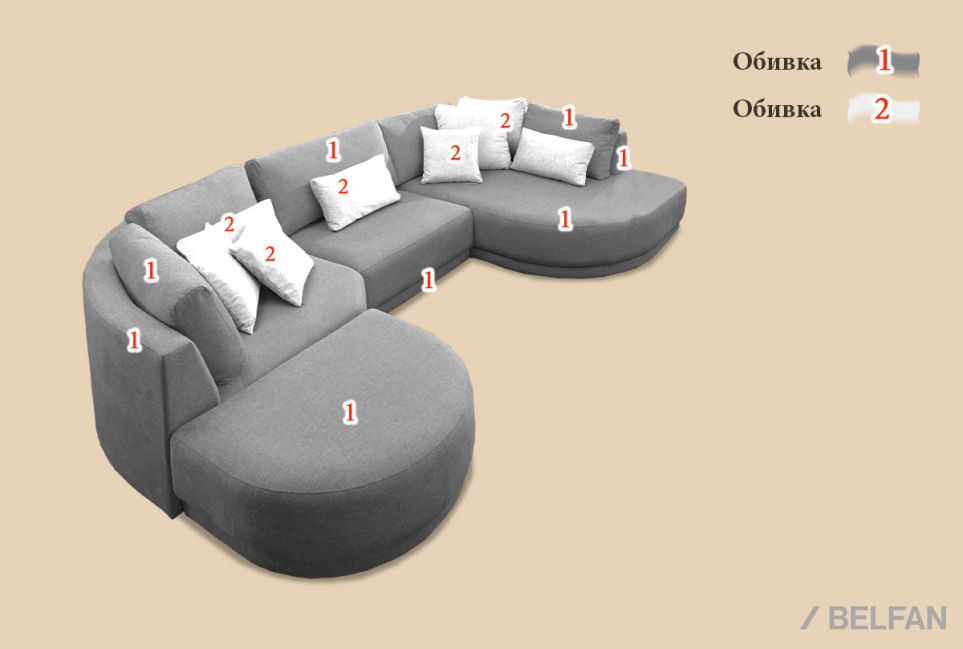 "Lucca" диван угловой с оттоманкой 2