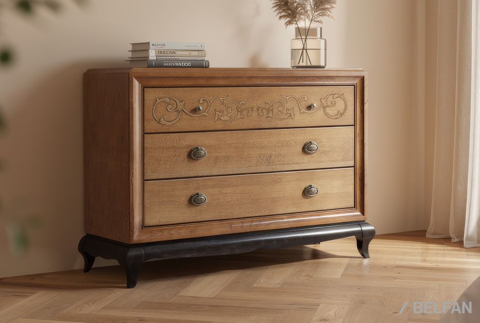 Комод "Соната" (декор) массив и шпон дуба 1