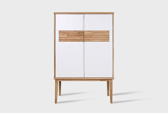 Тумба высокая "Уоллстрит" массив дуба, МДФ 6