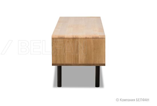 Тумба под ТВ низкая "Norman" 2 массив дуба, МДФ, металл 4