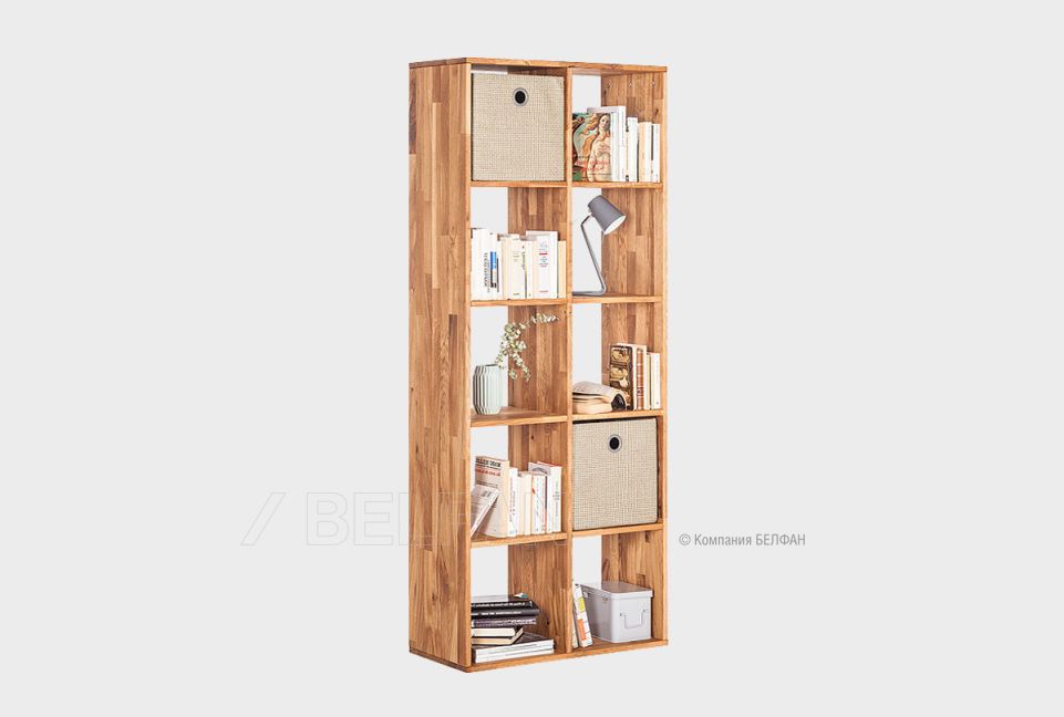 Стеллаж открытый "Art Collection" 10; бейц-масло