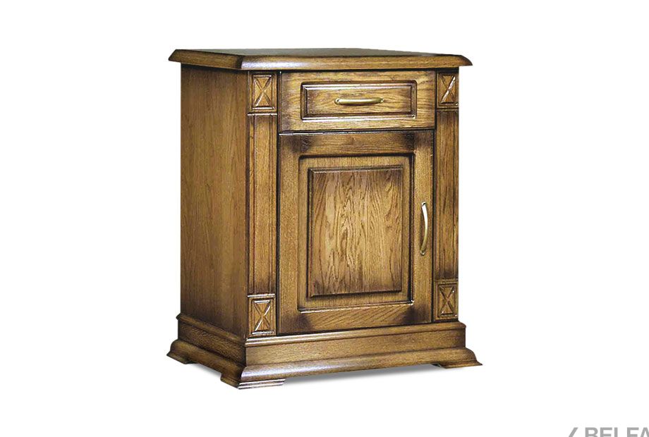 Тумба 1-но дв. "Верди Люкс 1" массив и шпон дуба 1