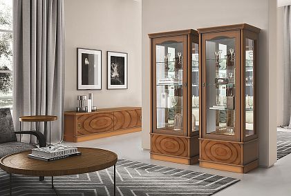 Шкаф с витриной 1-но дв. "Офелия" (правый)