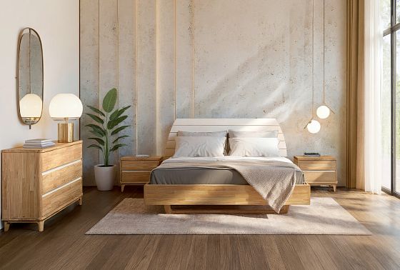 Кровать "Wallstreet" (комбинированная) массив дуба, МДФ 8