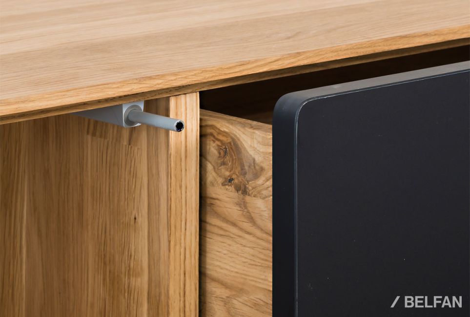 Тумба "Норман" 3 с нишей (правая) массив дуба, МДФ, металл 5