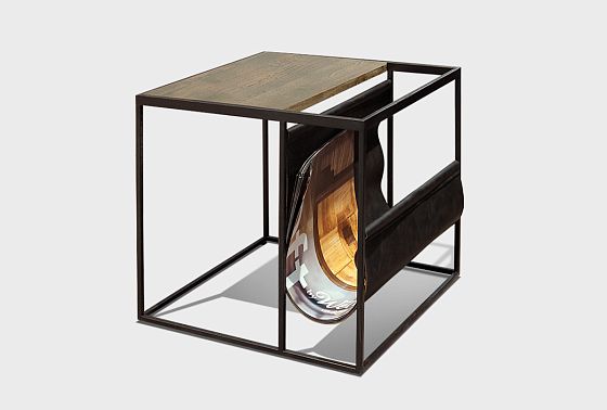 Стол журнальный "Art Collection" c газетницей массив дуба 3