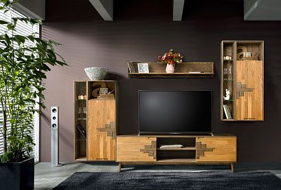 Шкаф навесной "Irving Design" 120 (левый); графит, бейц-масло