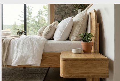 Кровать "Монблан" (с прикроватными тумбами)