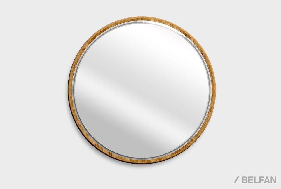 Зеркало настенное "Wallstreet" (круглое) массив дуба 1