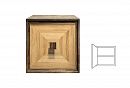 Модуль настенный "Cube Design" 1; фасад "косынка" (шпон); левый; графит, бейц-масло