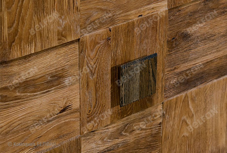 Модуль настенный "Cube Design" 2 (с нишей) массив и шпон дуба 2