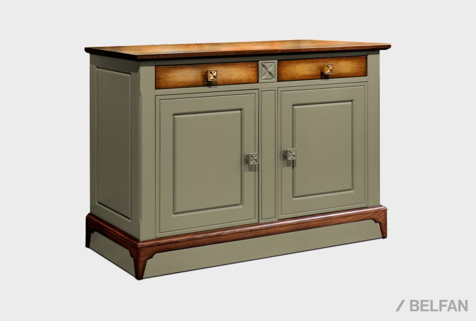 Тумба 2-х дверная (низ) "Brianson" массив и шпон дуба, МДФ 1