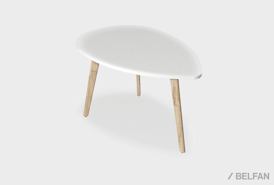 Стол журнальный "Wallstreet" капля 266 массив дуба, МДФ 1