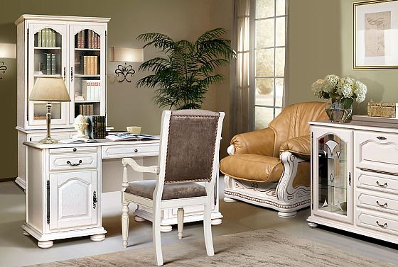 Стол письменный "Давиль" 1410 массив и шпон дуба 4