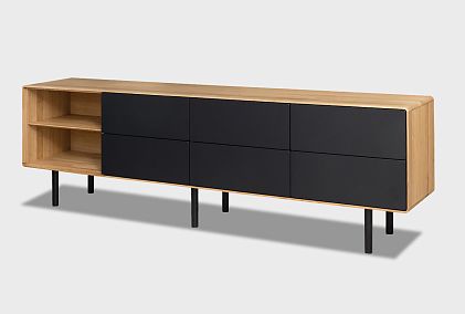 Тумба под ТВ высокая "Норман" 4 с нишей (левая)