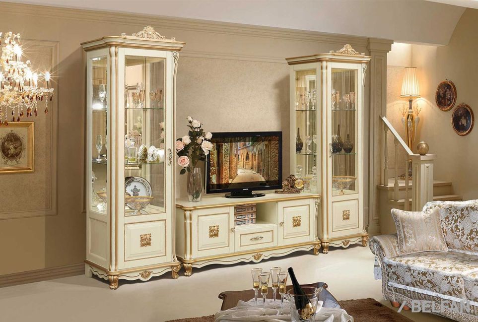 Шкаф с витриной "Алези 8 Люкс" (правый) массив дуба 3