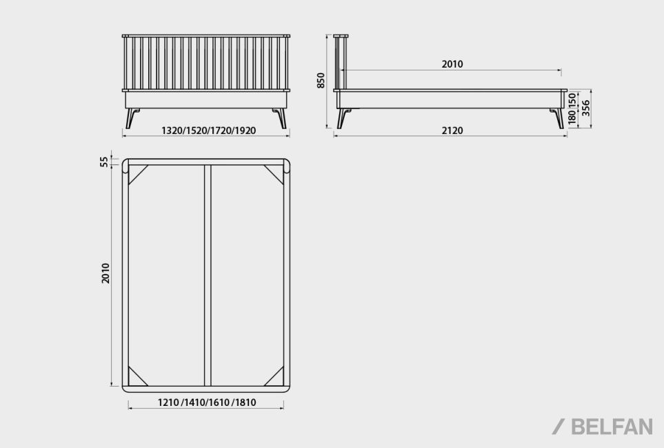 Кровать "Elva" массив и шпон дуба 9