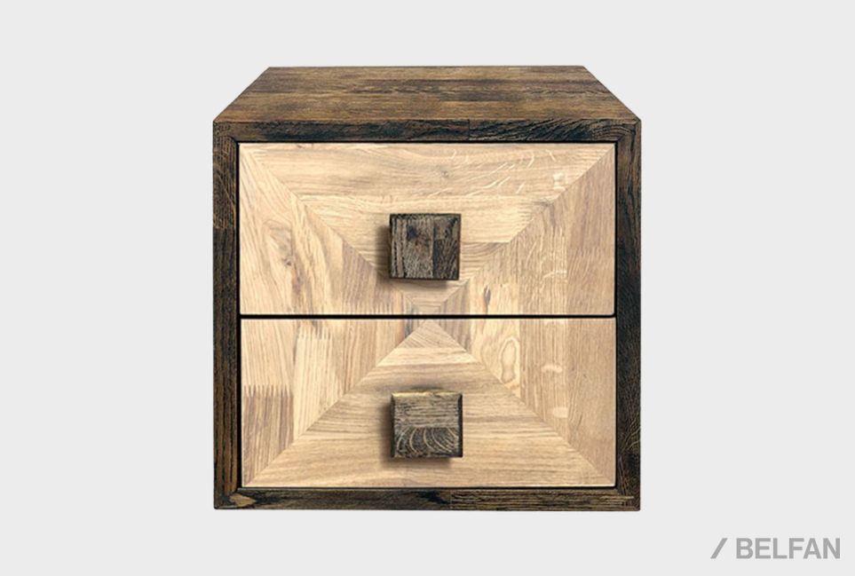 Модуль для стеллажей открытых "Cube Design" (с ящиками) массив дуба 1