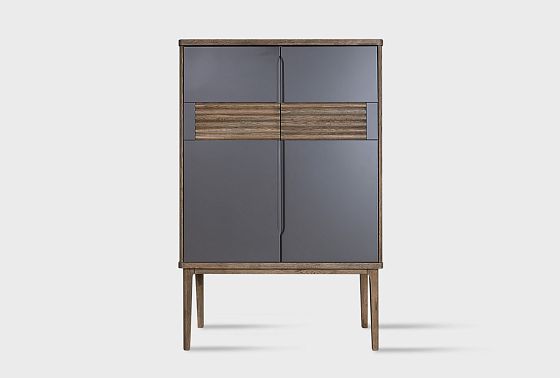 Тумба высокая "Уоллстрит" массив дуба, МДФ 6