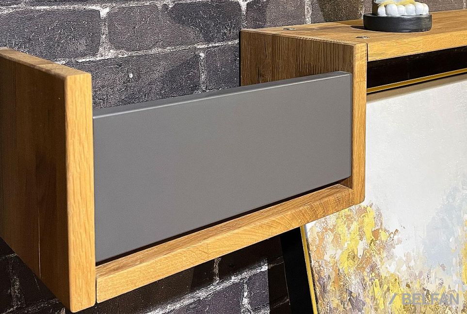 Полка с нишей "Wallstreet" (левая) массив дуба, МДФ 2