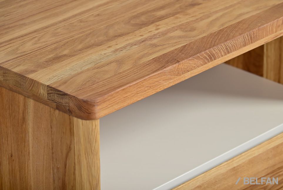 Тумба прикроватная "Wallstreet" (с нишей) массив дуба, МДФ 4