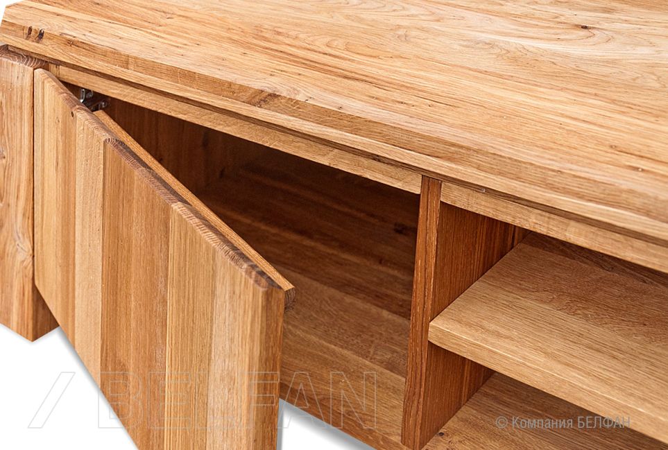 Тумба под ТВ "Берген" В-150 массив и шпон дуба 2