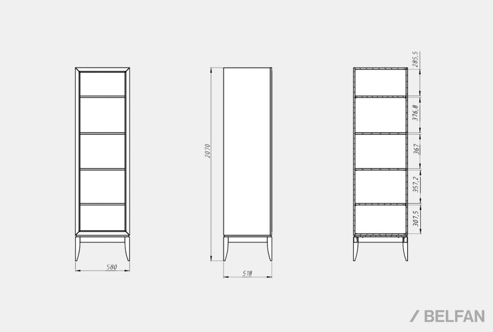Стеллаж "Costa" массив и шпон дуба 3