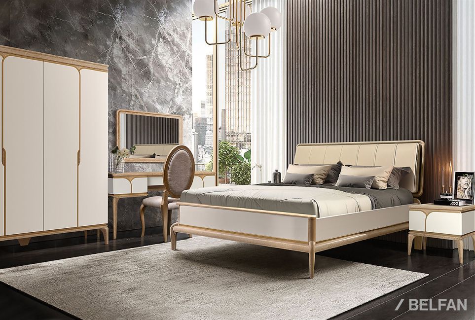 Шкаф для одежды 4-х дверный "Алекса" массив и шпон дуба, МДФ 2