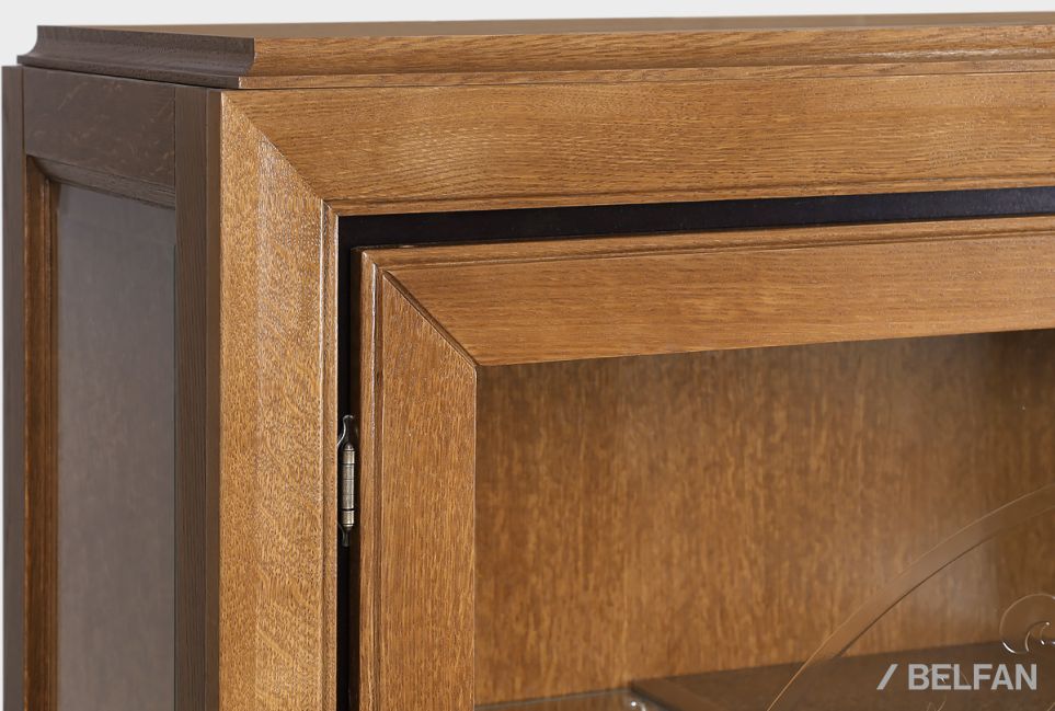 Тумба высокая "Соната" (стекло) массив и шпон дуба 6