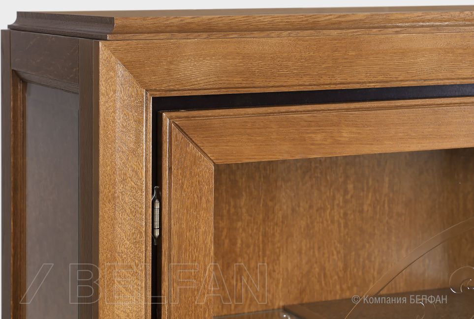 Тумба высокая "Соната" (стекло) массив и шпон дуба 6