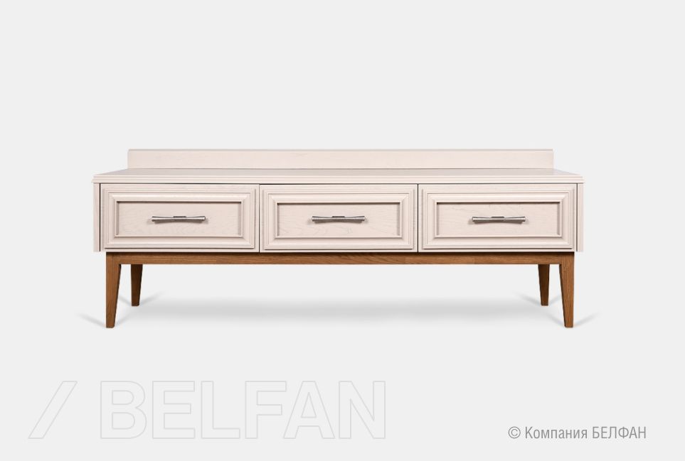 Тумба под ТВ "Сакраменто" 3 массив и шпон дуба, МДФ 1