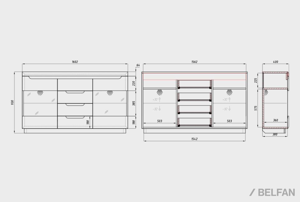 Тумба-бар "Bremen" массив дуба 2