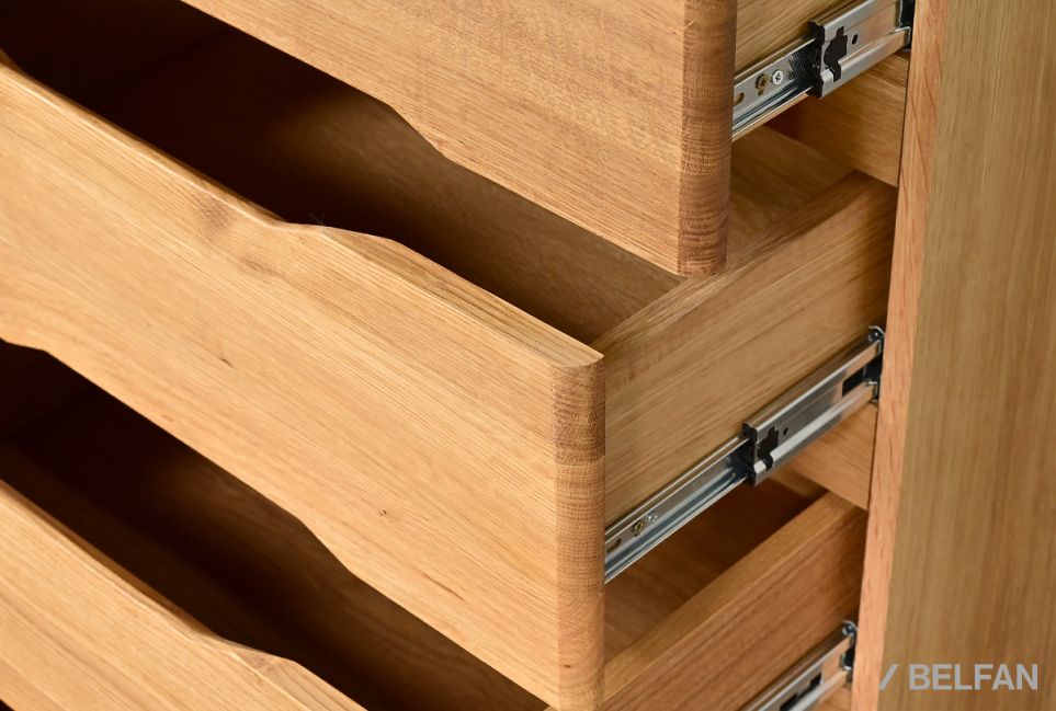 Комод "Elva" B-5 высокий массив и шпон дуба 2