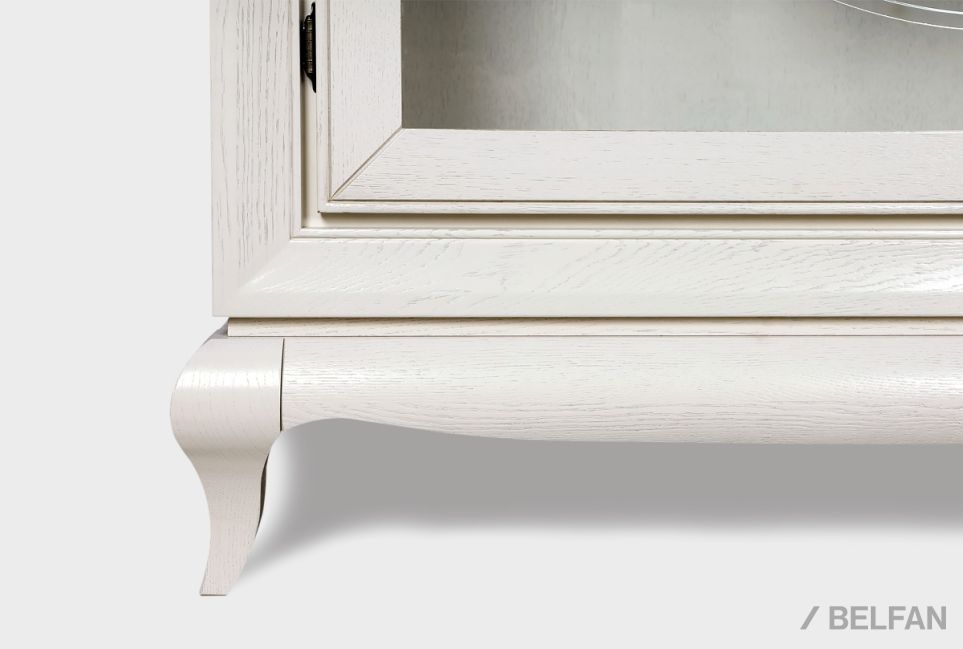 Тумба высокая "Соната" (стекло) массив и шпон дуба 4