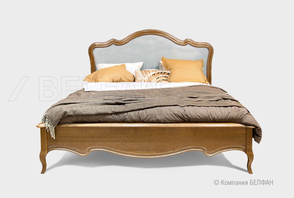 Кровать "Трио" (низкое изножье) массив и шпон дуба 1