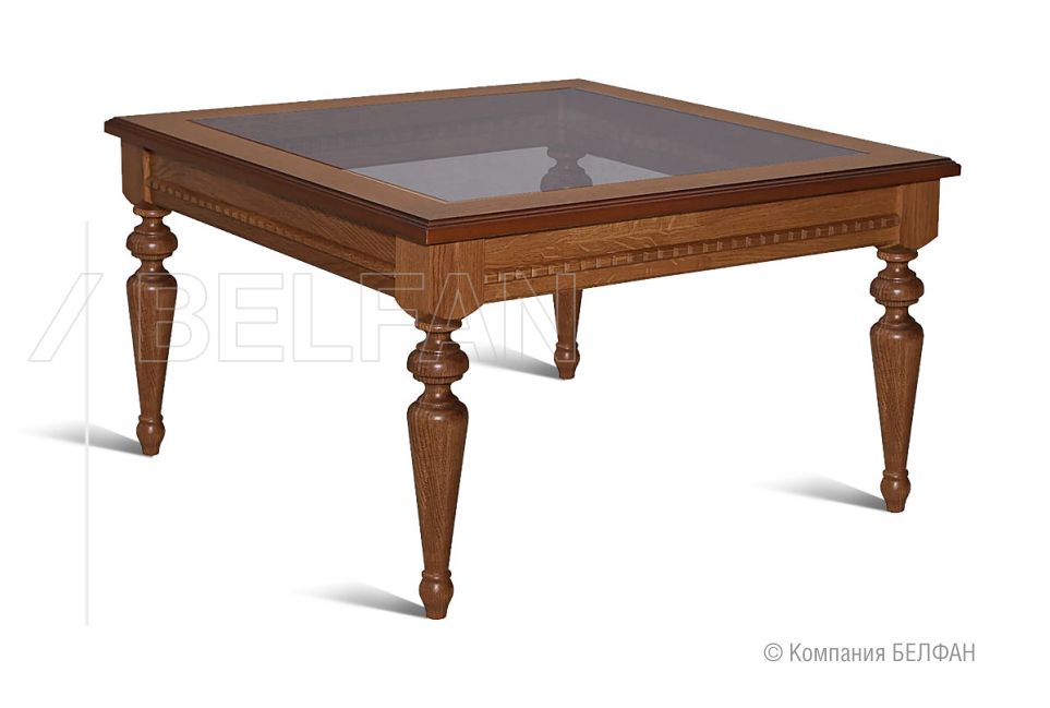 Стол журнальный "Верди Люкс 26" массив и шпон дуба 1