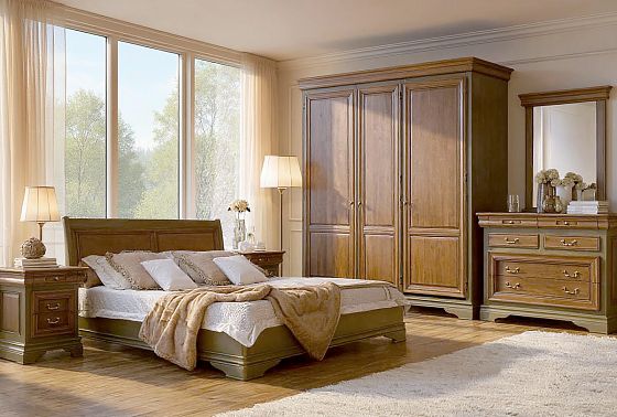 Кровать "Оливия" (низкое изножье) массив и шпон ольхи 9