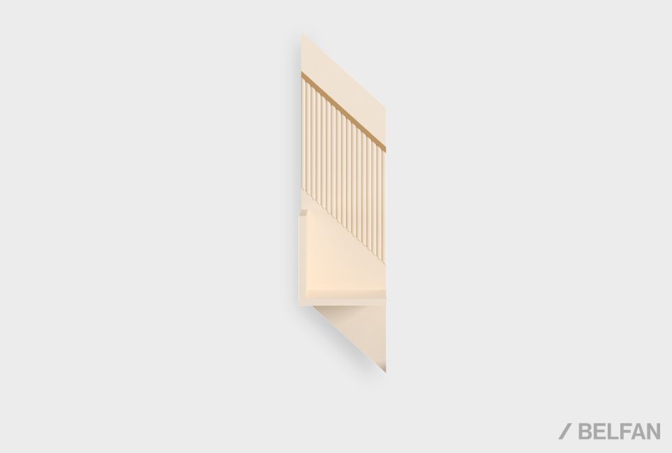 Полка настенная "Avenue" (левая) МДФ, металл 1