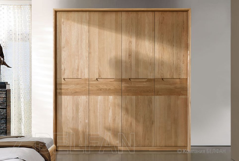 Шкаф для одежды 4-х дверный "Bremen" массив дуба 1