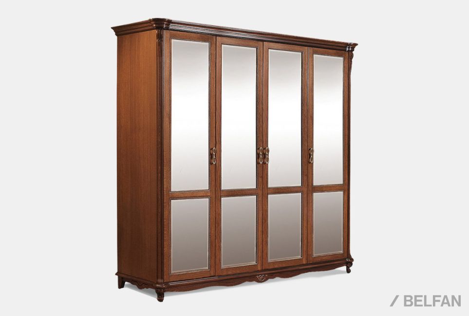 Шкаф 4-х дв. "Алези" массив и шпон дуба 1