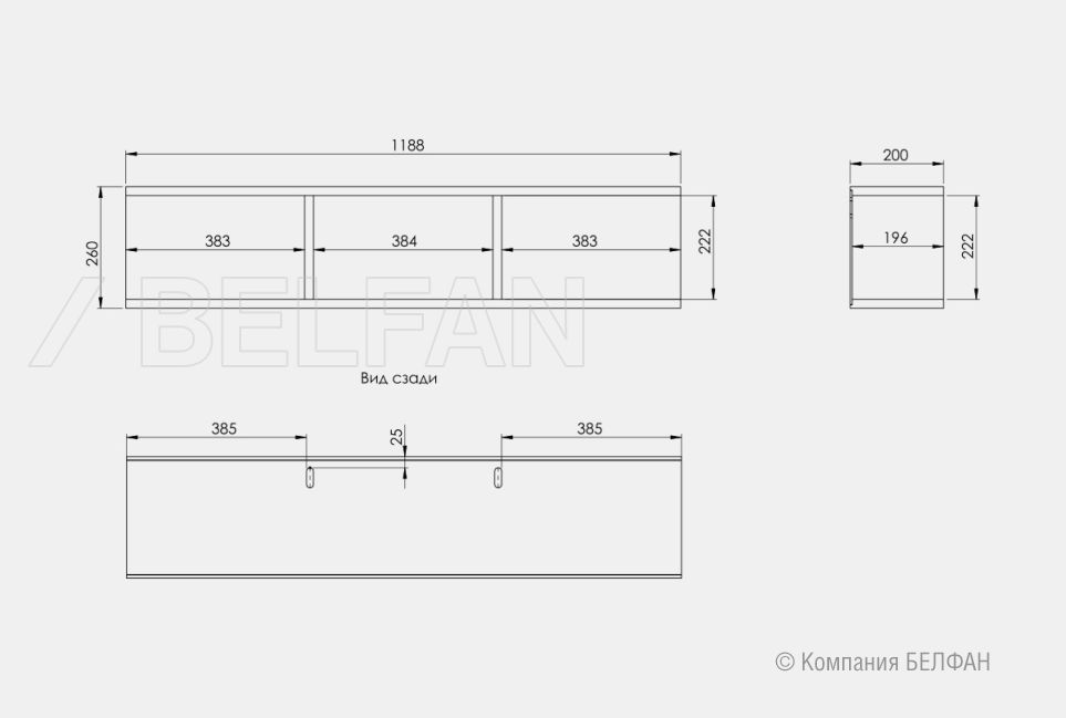 Полка настенная "Сакраменто" МДФ, шпон дуба 4