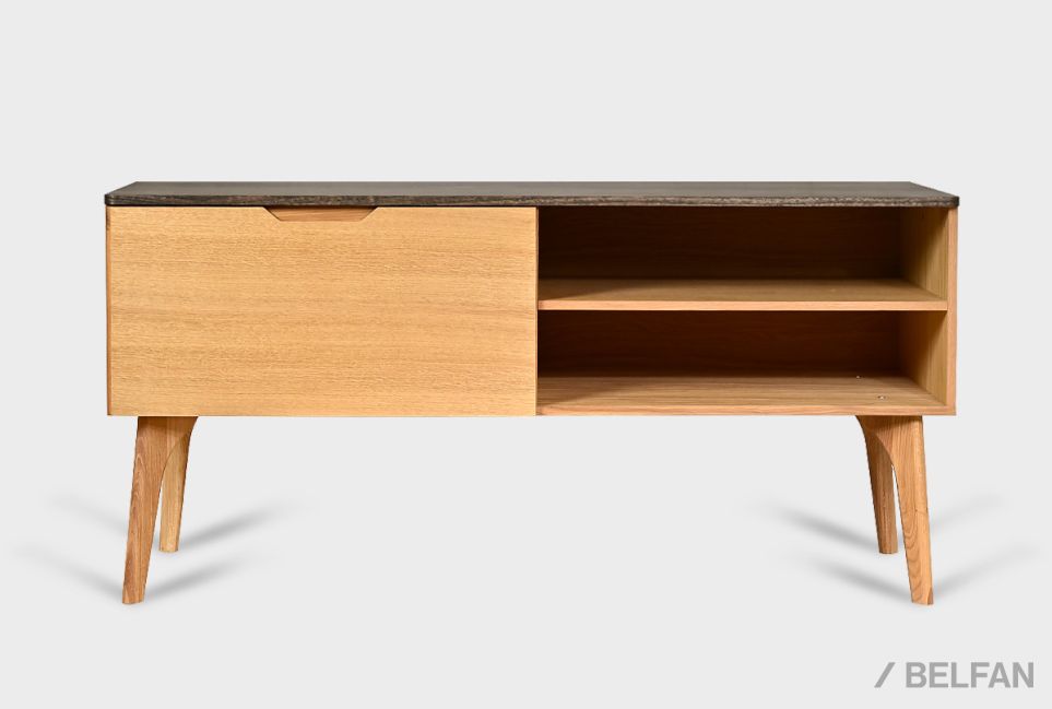 Тумба под ТВ "Elva" 1500 массив и шпон дуба 7