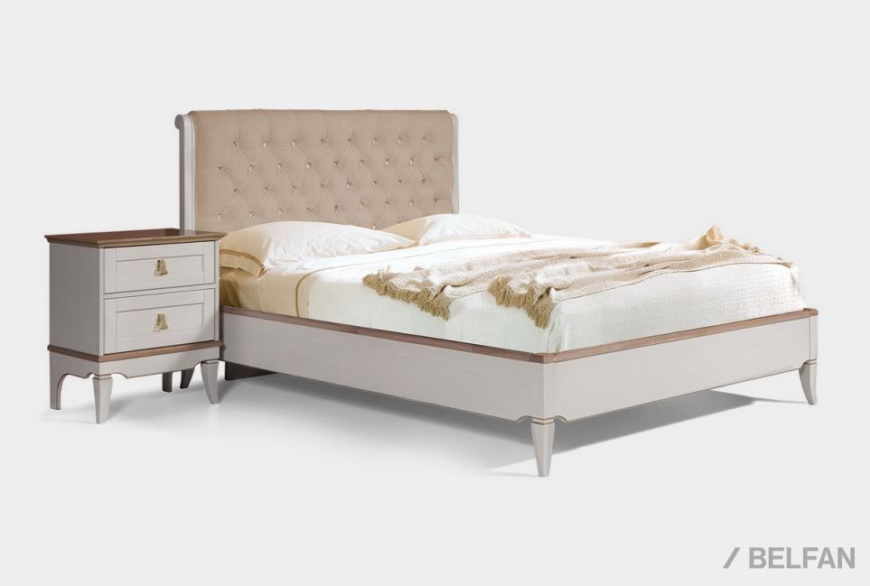 Кровать "Стюарт" (мягкое изголовье) массив и шпон дуба 2