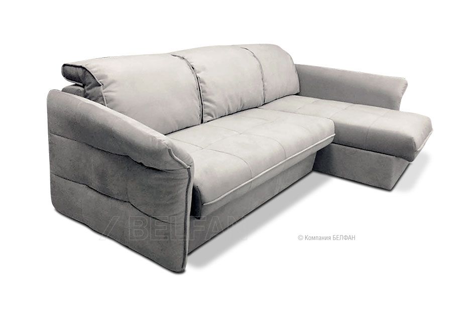 "Толедо" диван с оттоманкой; раскл.; "Еврокнижка" (1500х2130); правый; Austin 06 (гр.2/МТХ)